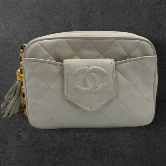 Chanel Lambskin Quilted Camera Tassel Bag with Gold-plated Hardware - Picture 3 of 12